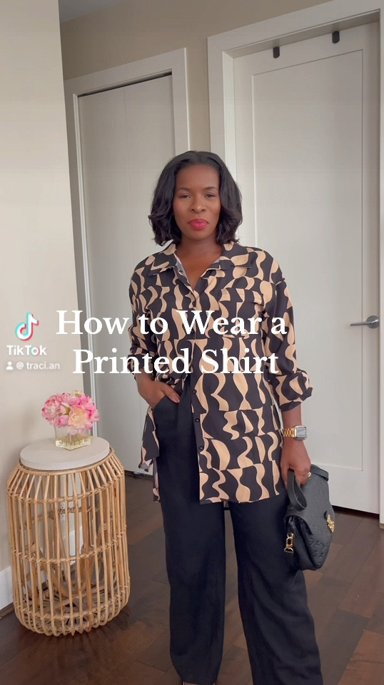 Workwear outfit idea, the printed shirt. 

#LTKover40 #LTKworkwear