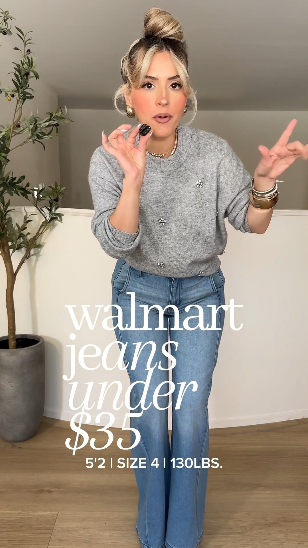 New @walmart jeans under $35 ‼️ 
@WalmartStyle

Wearing them all in a size 4 👌🏼



#LTKgrwm #LTKHoliday #LTKootd