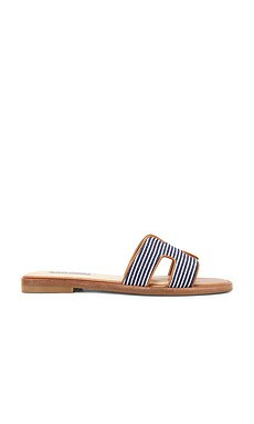 Steve Madden Hadyn Slides in Navy & White from Revolve.com | Revolve Clothing (Global)
