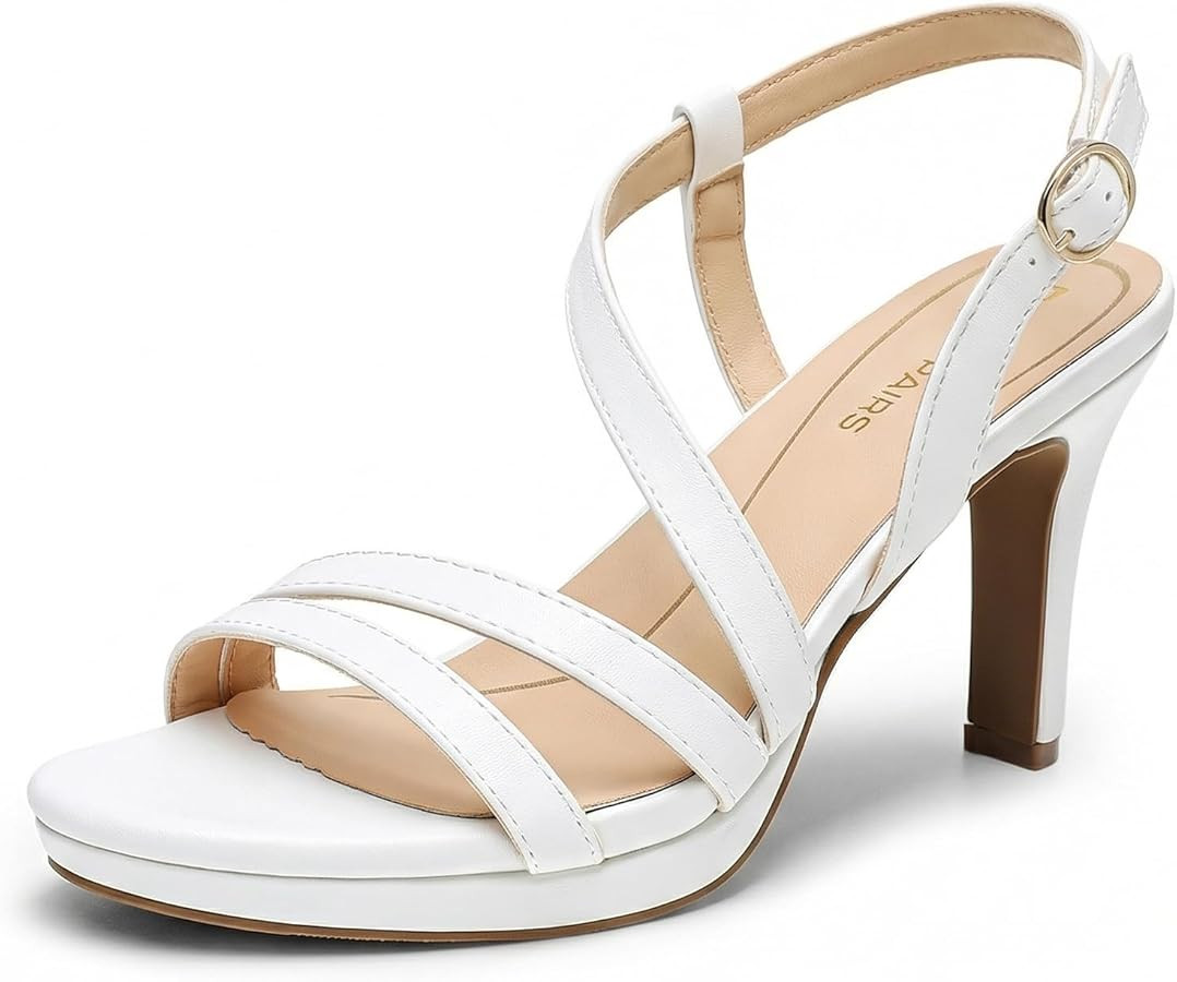 DREAM PAIRS Women's High Heels Block Chunky Sandals Low Platform Strappy Comfortable Cushioned Ar... | Amazon (CA)