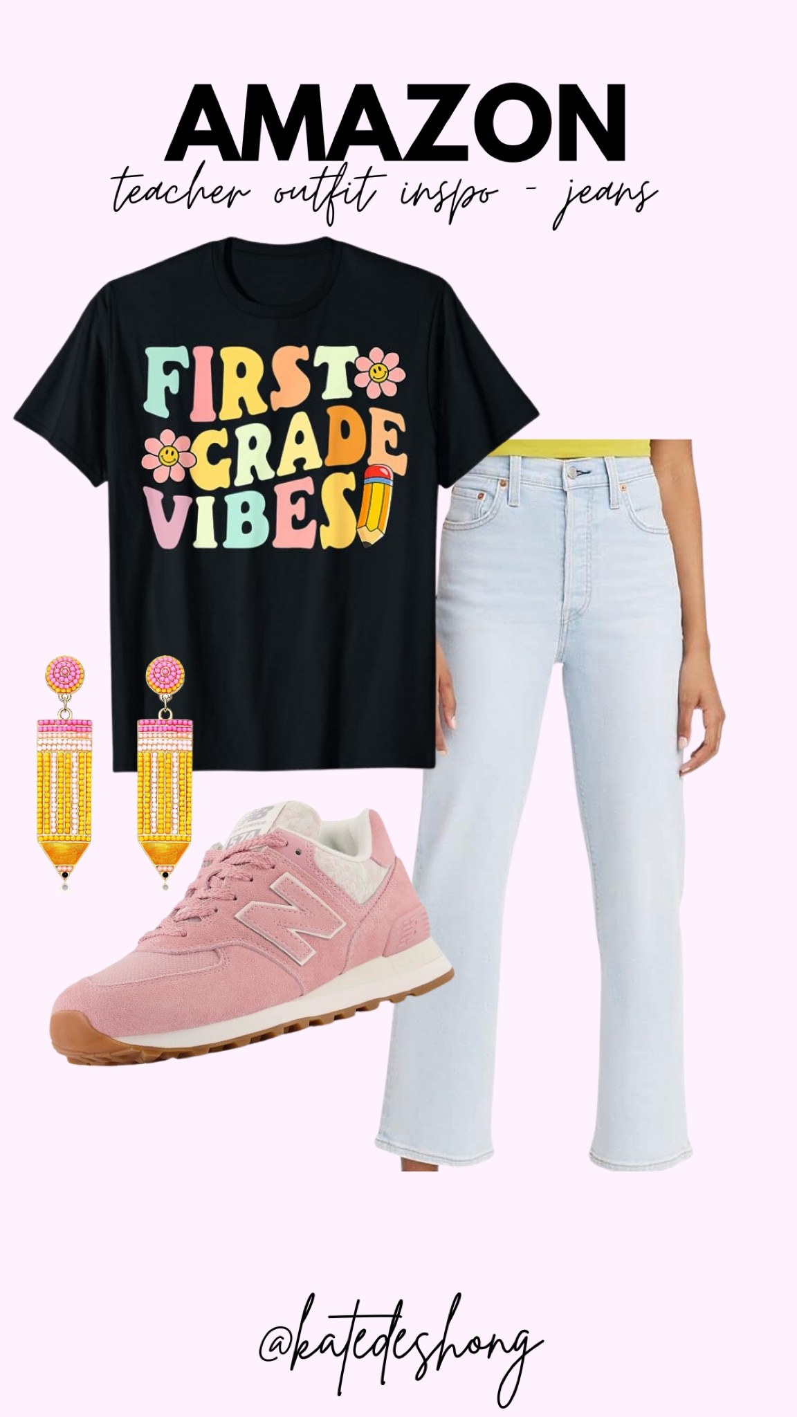 Teacher outfits. Work wear outfits. Casual work outfits. Jeans. Comfy jeans. Stretchy jeans. Amazon finds. budget shopping. Teacher earrings. Back to school. Pencils. Graphic tee. Cute headband. Teacher headband. Under $50. Teacher outfit inspo. Pinterest teacher. Kindergarten teacher. Jeans with no holes. School jeans. Amazon finds. Amazon fashion 

#LTKBacktoSchool #LTKFind #LTKSeasonal