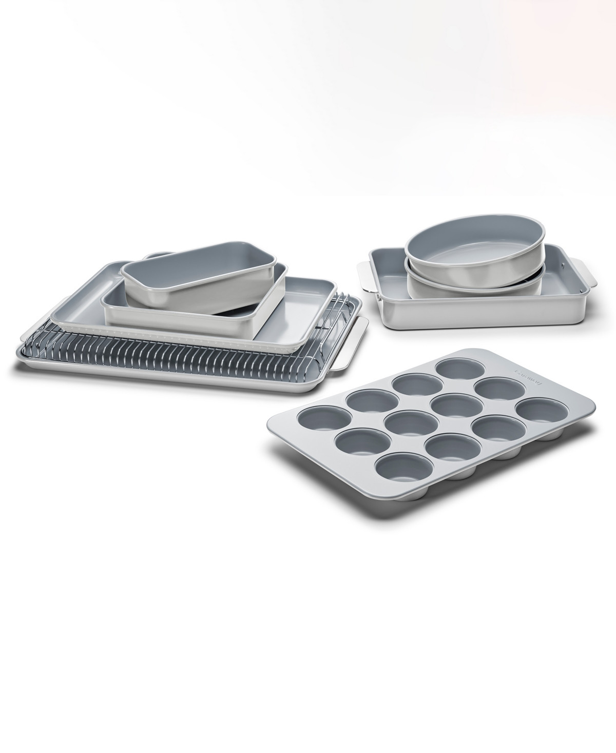 Caraway Ceramic Non-Stick 11 Piece Bakeware Set - Gray | Macy's