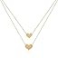 MEVECCO Layered Heart Necklace Pendant Handmade 18k Gold Plated Dainty Gold Choker Arrow Bar Laye... | Amazon (US)