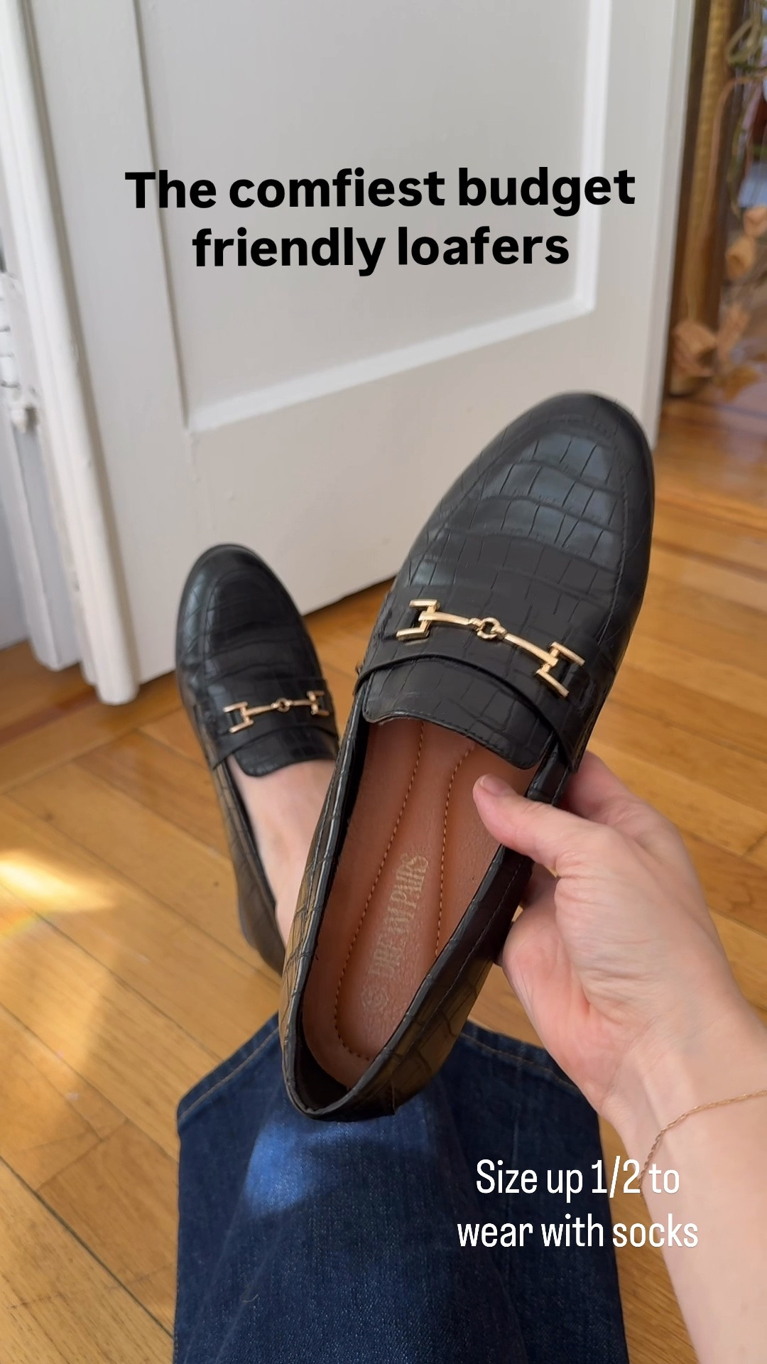 Budget friendly loafers with lots of color options. Under $35 on Amazon. True to size without socks. Size up 1/2 to wear with socks.