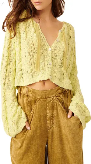 Robyn Cotton Blend Crop Cardigan | Nordstrom