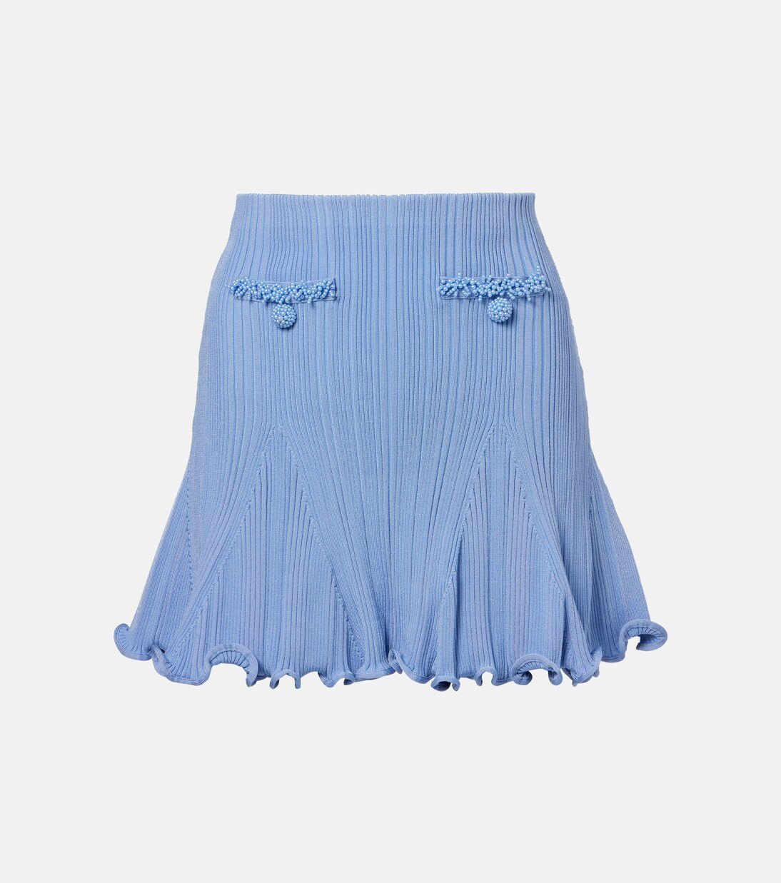 Minigonna in maglia a coste con perline | Mytheresa (IT)