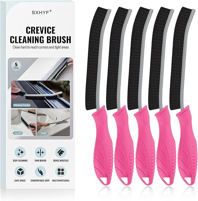 SXhyf Crevice Cleaning Brush - Grout Scrub Brush, House Cleaning Supplies, Gap Cleaning Tools, Ho... | Amazon (US)