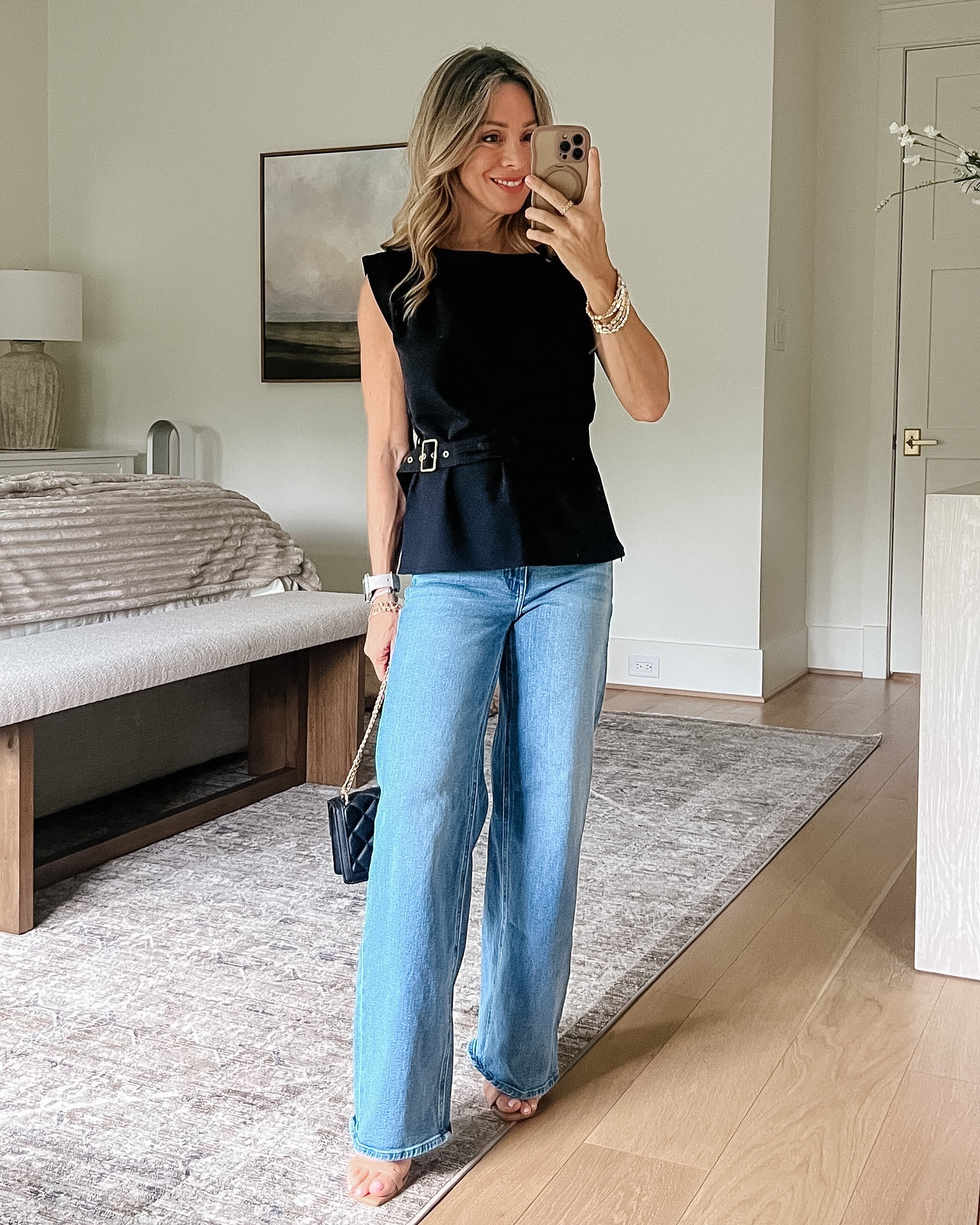 Loft Top & Quince Jeans 

Top Fit: I’m wearing an XS
Jeans Fit: I’m wearing a 25

#LTKOver40 #LTKMidsize #LTKPetite