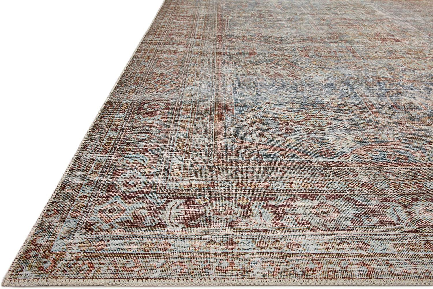 Chris Loves Julia x Loloi Jules JUL-05 Lagoon / Brick Oriental Area Rug 7'-6" x 9'-6" | Amazon (US)