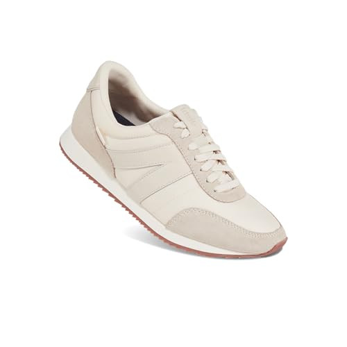 Kizik Slip On Sneakers: Milan - Comfortable, Retro Nylon & Suede, Mens & Womens Walking Shoes with Arch Support, Hands Free Convenience, Wear All-Day - Bone M8.5 / W10 | Amazon (US)