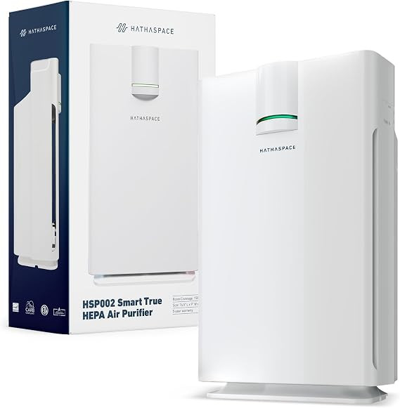 Hathaspace Smart True HEPA Air Purifier 2.0 for Extra-Large Rooms with H13 HEPA Filter, 5-in-1 Ho... | Amazon (US)