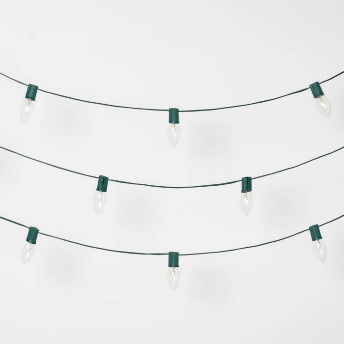 25ct Christmas Incandescent C9 String Lights Clear - Wondershop™ | Target