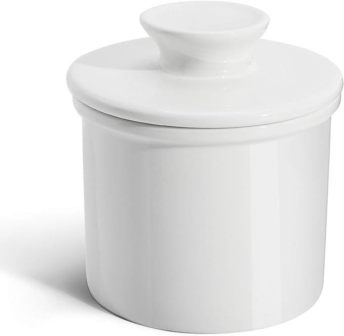 Sweese 305.101 Porcelain Butter Keeper Crock - French Butter Dish - No More Hard Butter - Perfect... | Amazon (US)