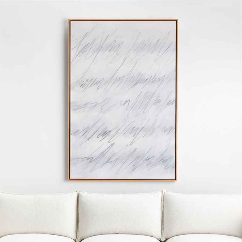 'Obscured Linework I' Framed Reproduction Wall Art Print 41.5"x61.5" + Reviews | Crate & Barrel | Crate & Barrel