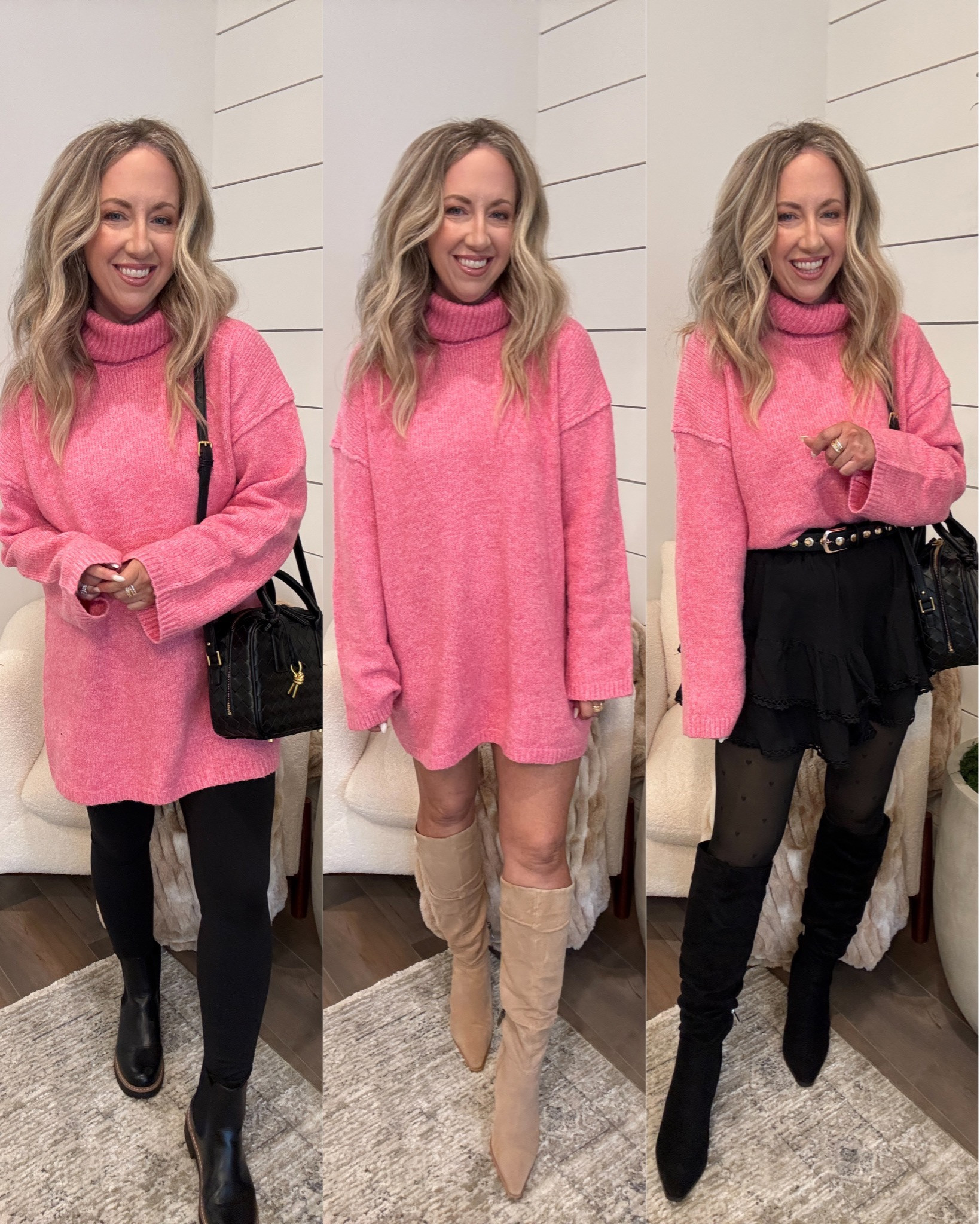 3 ways to wear a pink sweater for Valentine's Day 💕 All items from Amazon!

Valentine's Day outfit, date night, work outfit, teacher outfit, tights, boots, skirt, oversized sweater, turtleneck, girly style, affordable women's Amazon fashion. 

 #LTKootd #LTKSeasonal #LTKFindsUnder50