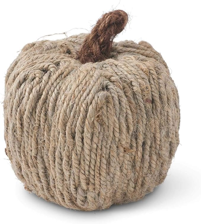 K&K Interiors 41219B-GR 4.5 Inch Green Jute Wrapped Pumpkin | Amazon (US)