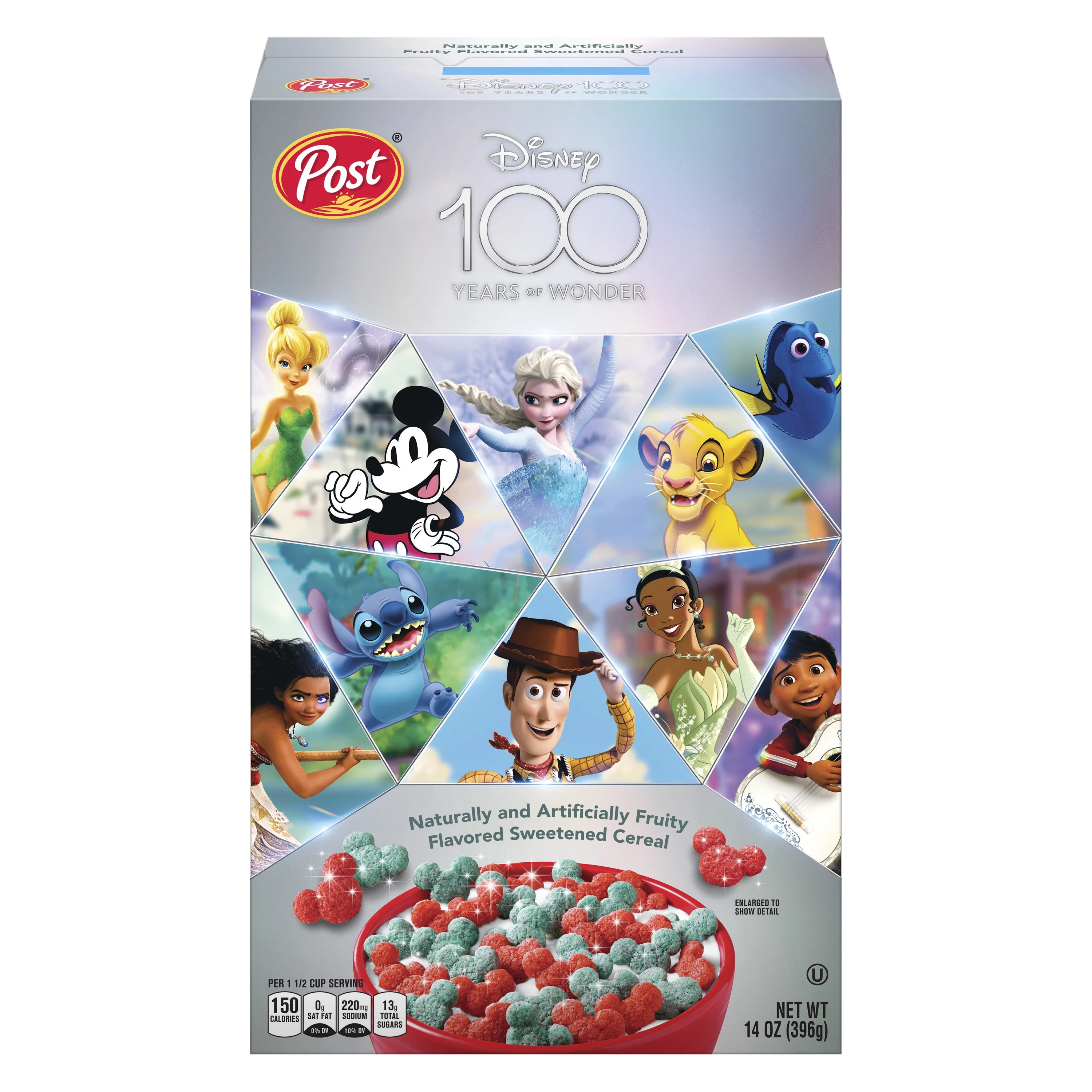 Disney100 Fruity Mickey Breakfast Cereal, 14 OZ Box | Walmart (US)