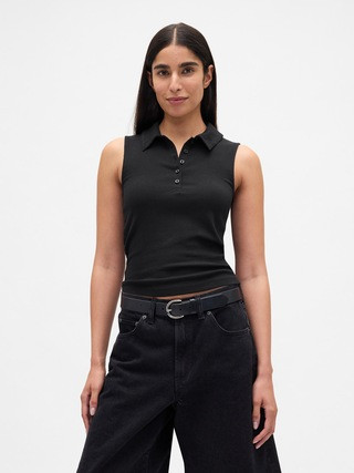 Modern Polo Crop Tank Top | Gap | Gap (US)