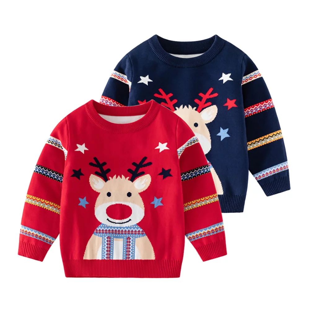 SILVERCELL Christmas Outfit Toddler Baby Boys Girls Christmas Deer Sweater Xmas Outfit Winter Clo... | Walmart (US)