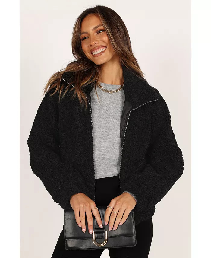 Petal and Pup Womens Lucia Zip Front Teddy Jacket - Macy's | Macy's