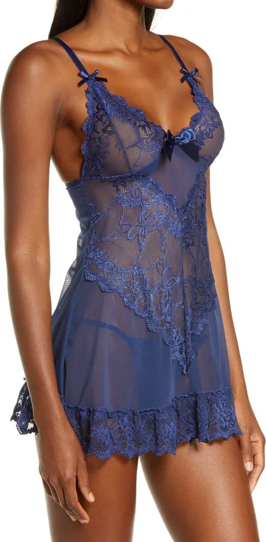 Valentine Soft Cup Babydoll Chemise & G-String Thong | Nordstrom