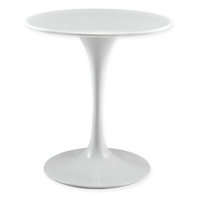 Modway Lippa Round Wood Top 28-Inch Dining Table in White | Bed Bath & Beyond