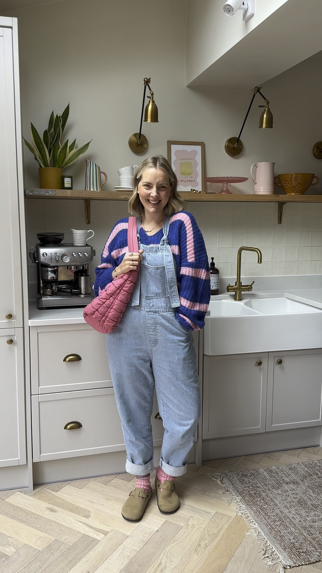 The perfect comfy autumnal fit with colour and stripes 🤌🏼💙💖.
Birkenstock Boston Clogs
Lucy & Yak Dungarees 
Hush striped jumper
M&S bag

#LTKuk #LTKautumn #LTKmidsize