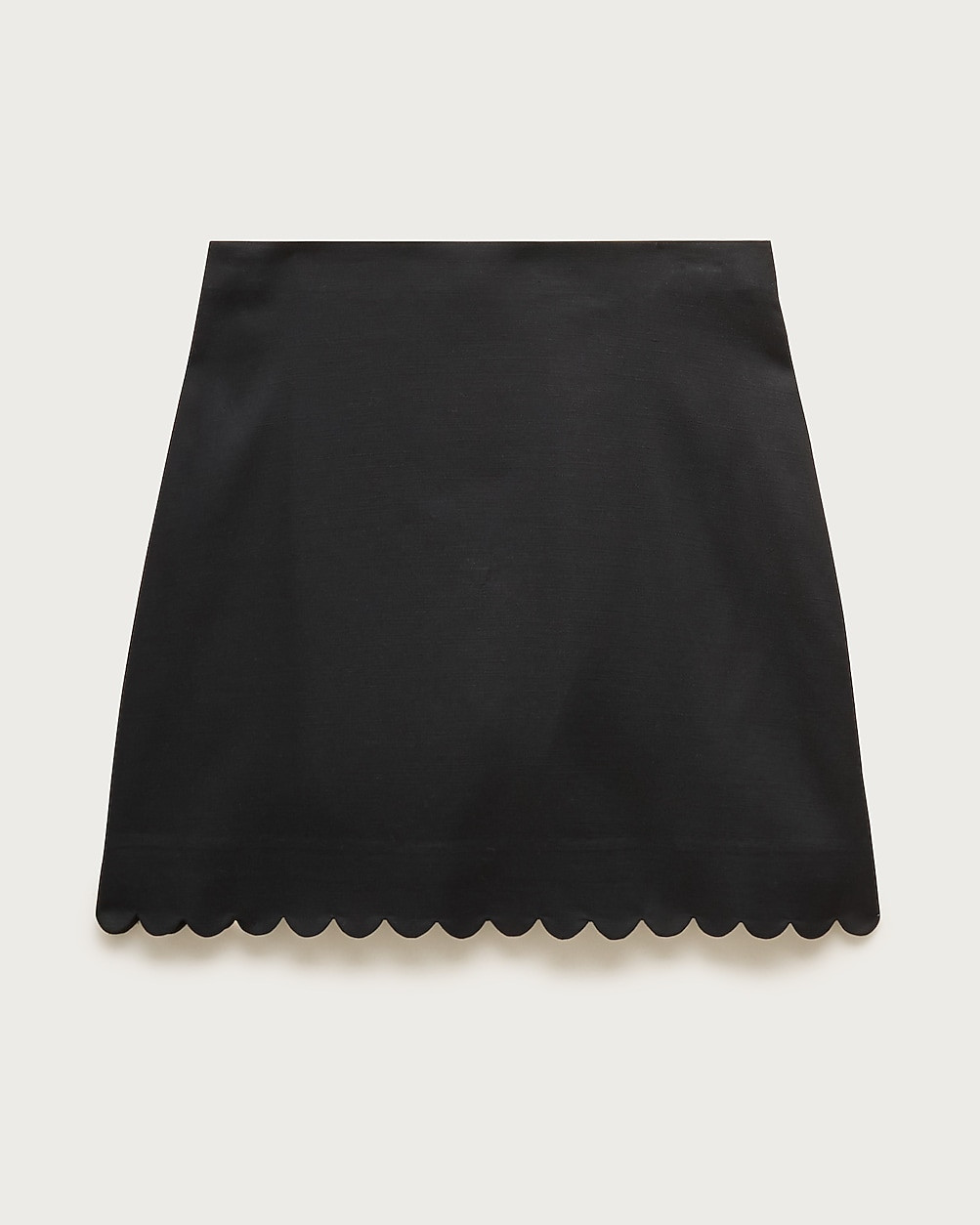 Fairfax scalloped mini skirt in Gramercy linen blend | J. Crew US