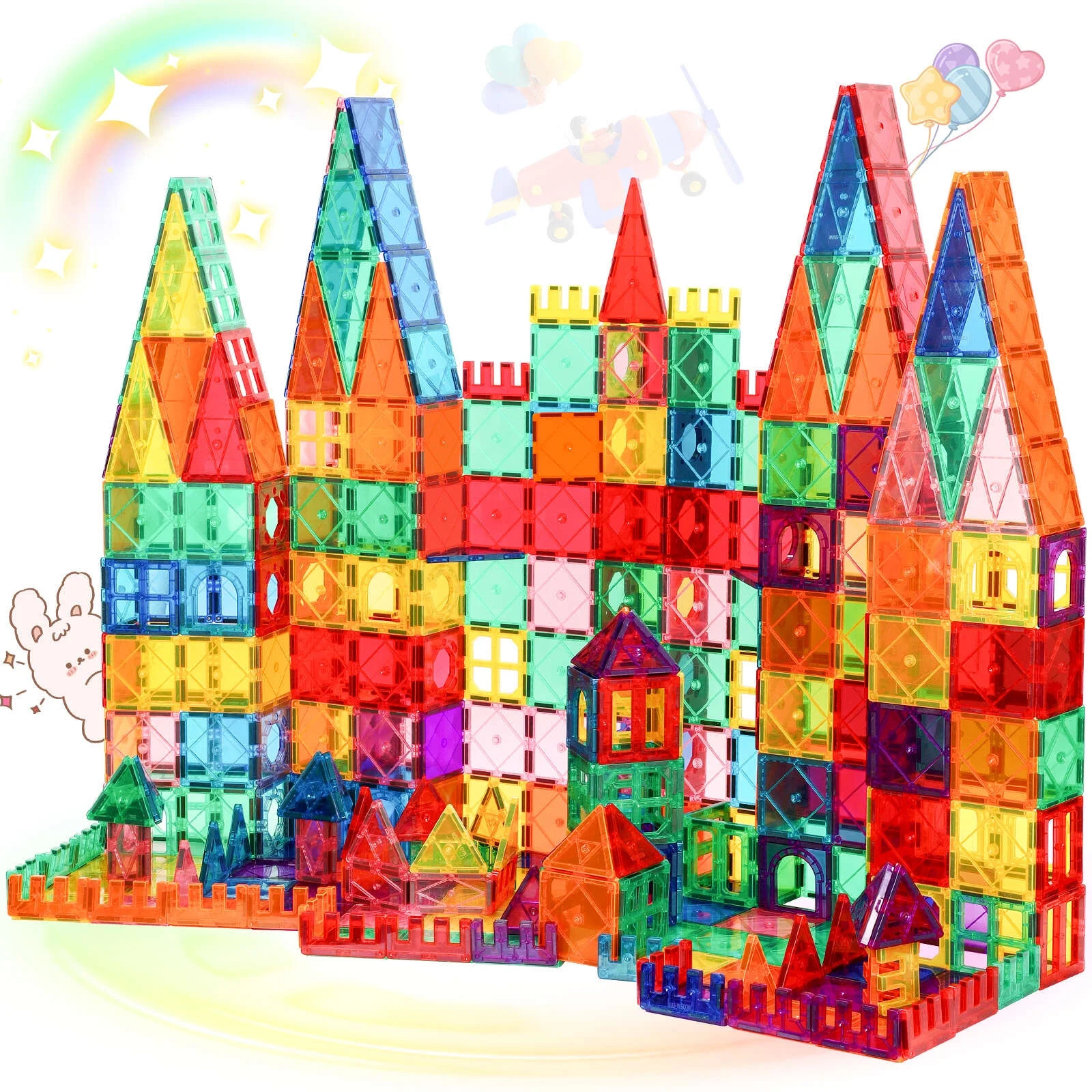 FunMagic Magnetic Tiles, Magnet Building Set,Magnetic Blocks, 3D STEM Stacking Toys, Magnets Toy ... | Walmart (US)