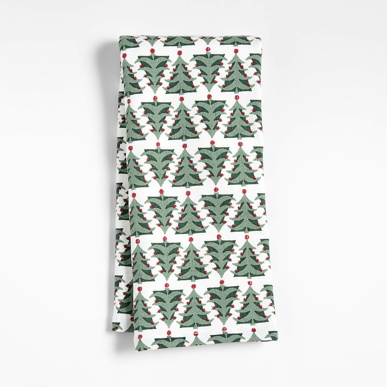 Festive Christmas Tree Dish Towel + Reviews | Crate & Barrel | Crate & Barrel