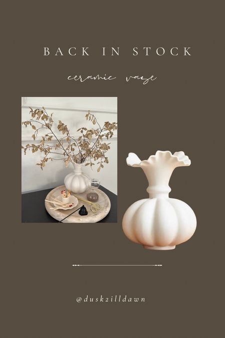 Back in stock - ceramic decorative vase! 





#homedecor#homeideas#homeceramics#homefinds#home

#LTKaustralia #LTKsalealert #LTKhome