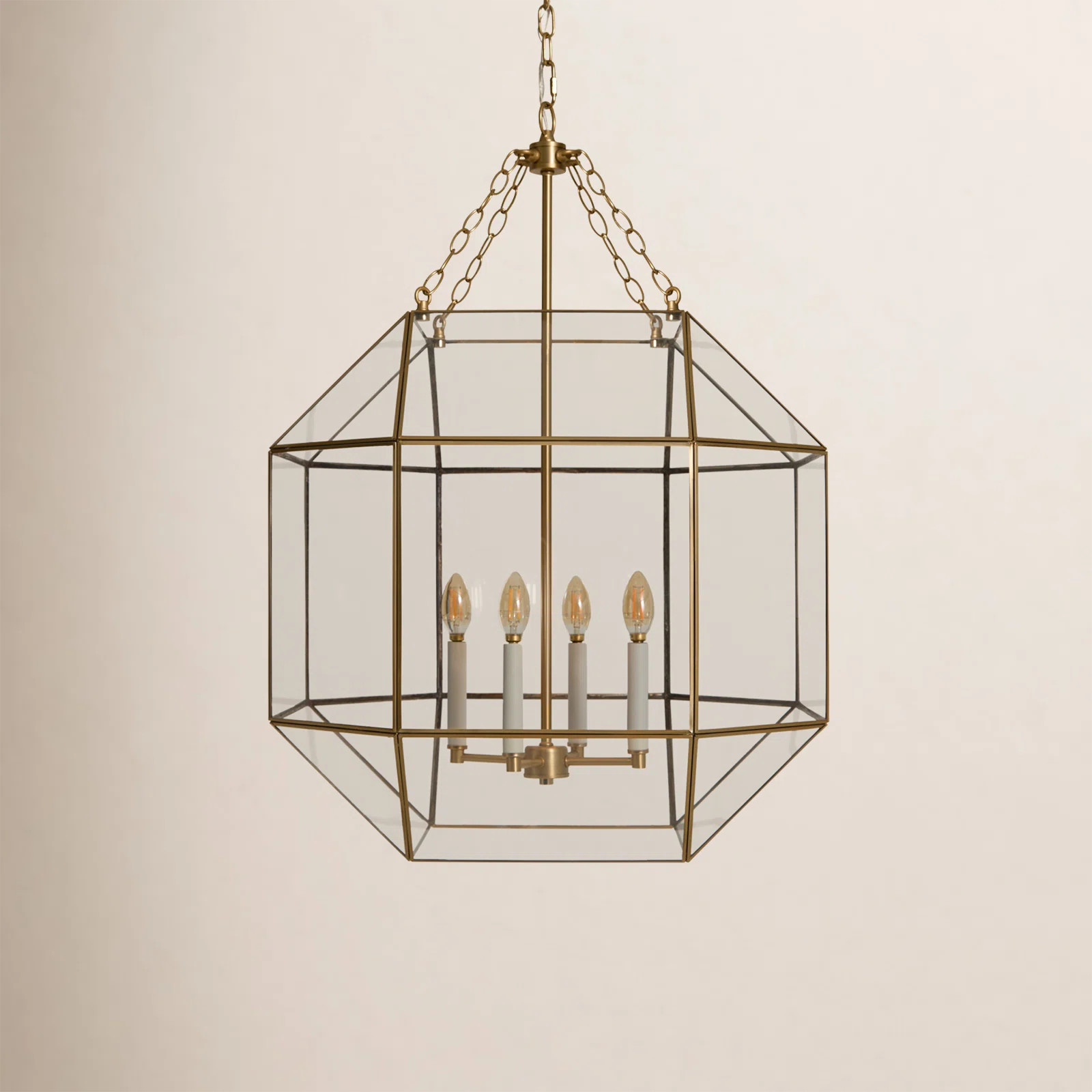 Reid 4 Light Glass Dimmable Pendant | Birch Lane
