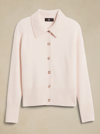 Astrid Boiled Cashmere Polo Cardigan | Banana Republic (US)