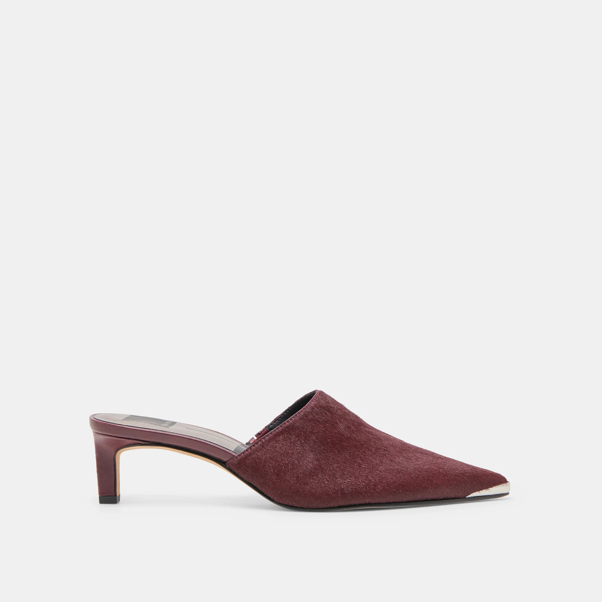 Lexy Heels Berry Calf Hair | DolceVita.com