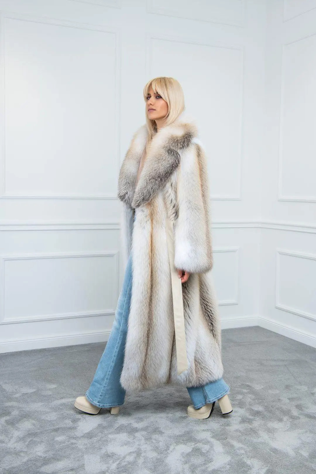 Golden Fox Fur Coat - Etsy | Etsy (US)