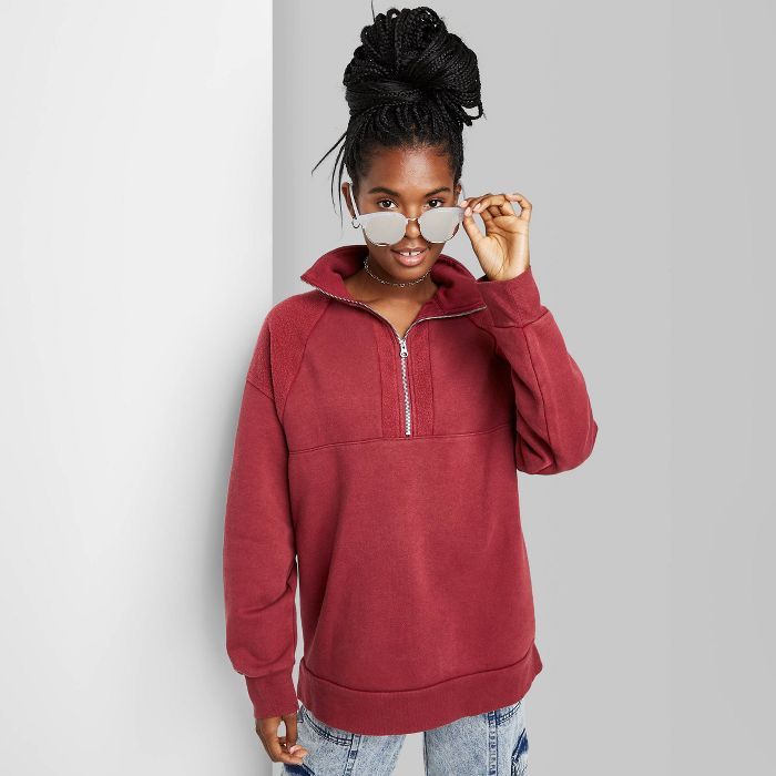 Women's Oversized Quarter Zip Pullover - Wild Fable™ | Target