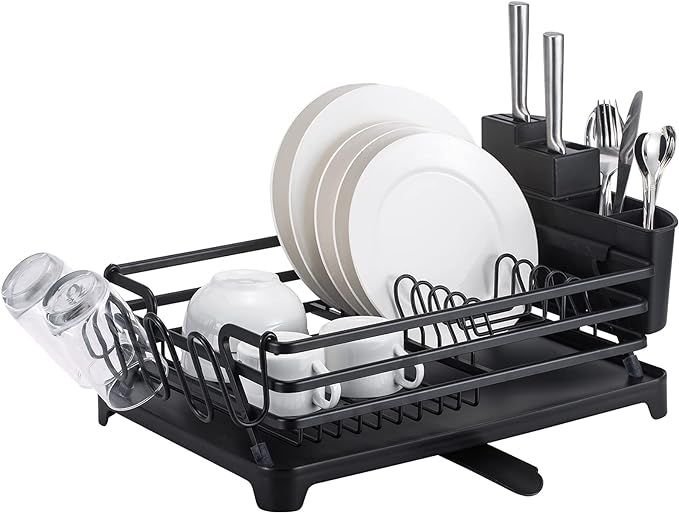 Luling Aluminum Dish Drying Rack, Rustproof Sink Dish Rack and Drainboard Set, Dish Drainer with ... | Amazon (US)