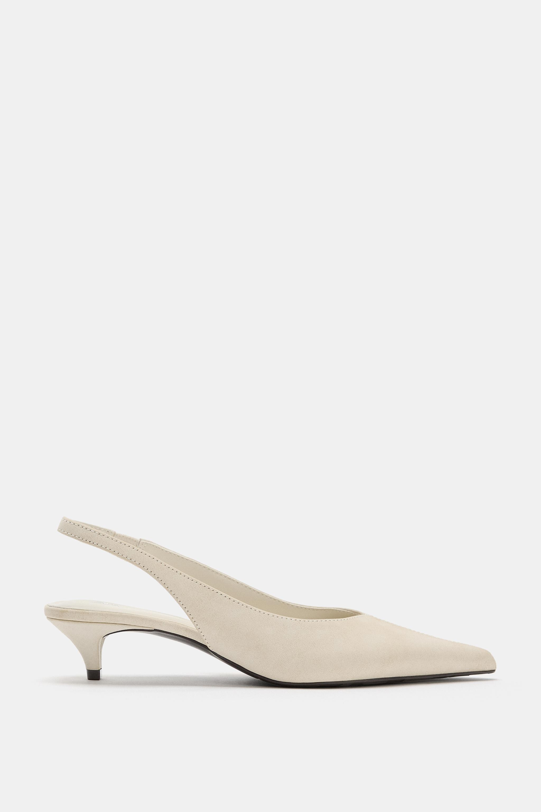 LEDER-SLINGBACK MIT ABSATZ | Zara DE