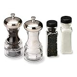 Olde Thompson Aspen - 5" Chrome Peppermill and Salt Grinder - Also Includes Bonus Pepper and Salt Re | Amazon (US)