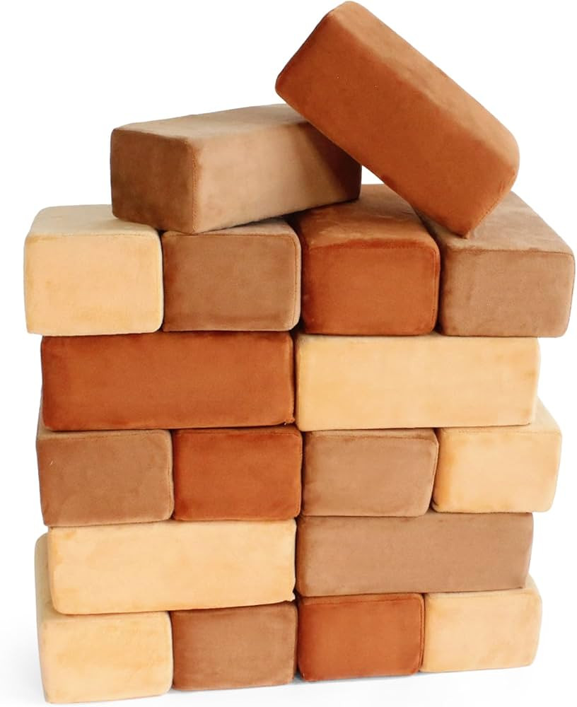 The Original Premium Plush Building Block for Kids - Certified Safe Foam Blocks in Luxuriously So... | Amazon (US)