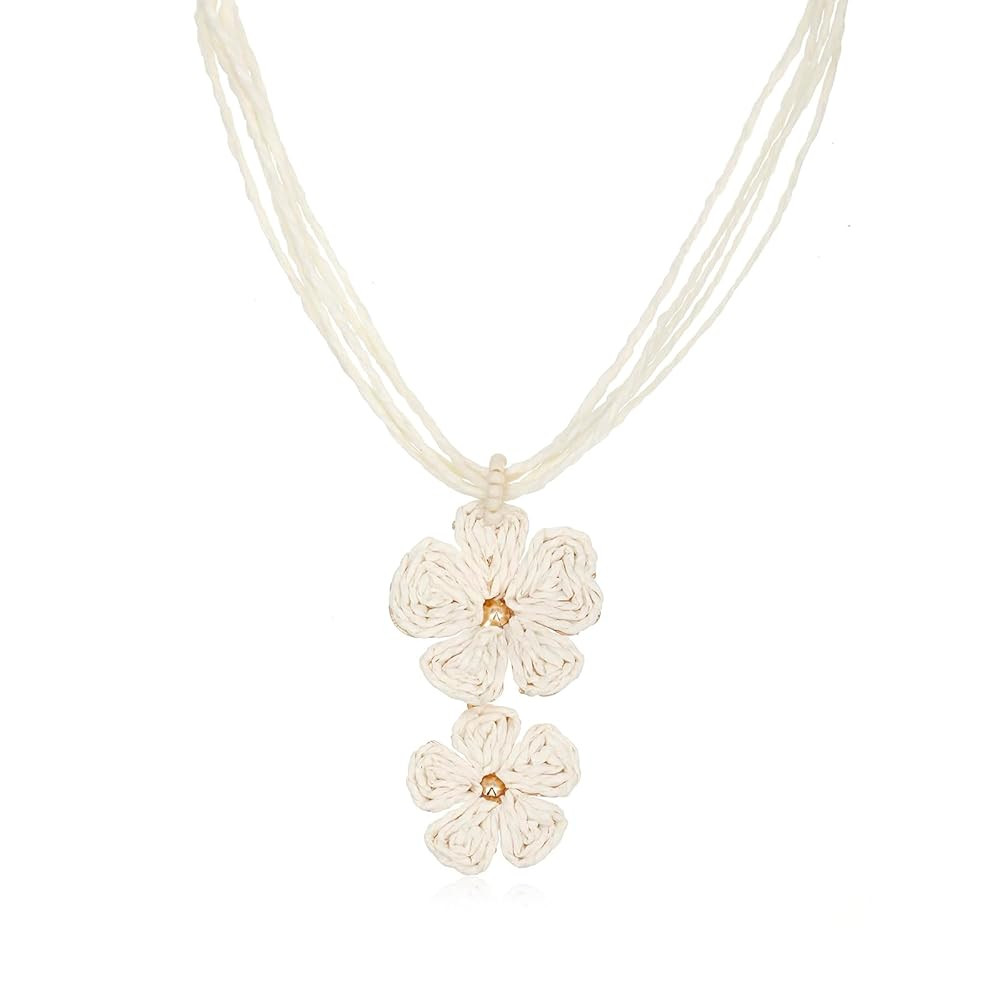 Raffia Flower Earrings, Raffia Straw Wrapped Flower Drop Dangle Earrings Summer Tropical Beach Je... | Amazon (US)