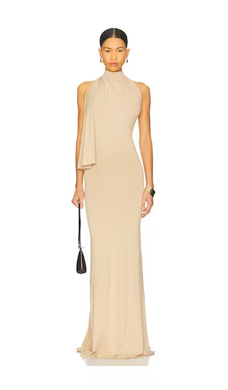 Maia Dress in Beige | Revolve Clothing (Global)