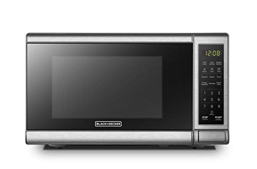 BLACK+DECKER EM720CB7 Digital Microwave Oven with Turntable Push-Button Door, Child Safety Lock, ... | Amazon (US)