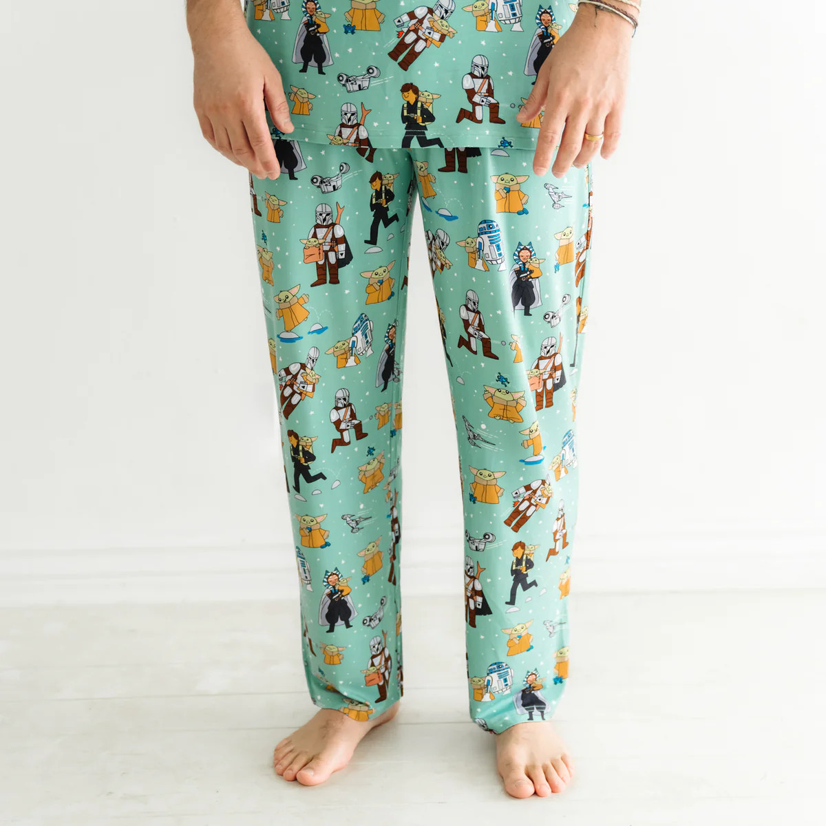 Star Wars™ Grogu™ & Friends Men's Bamboo Viscose Pajama Pants | Little Sleepies