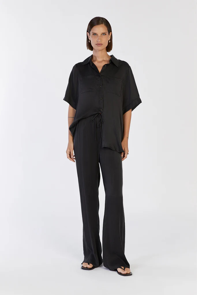 EVANS BLACK SILK PANT | DISSH