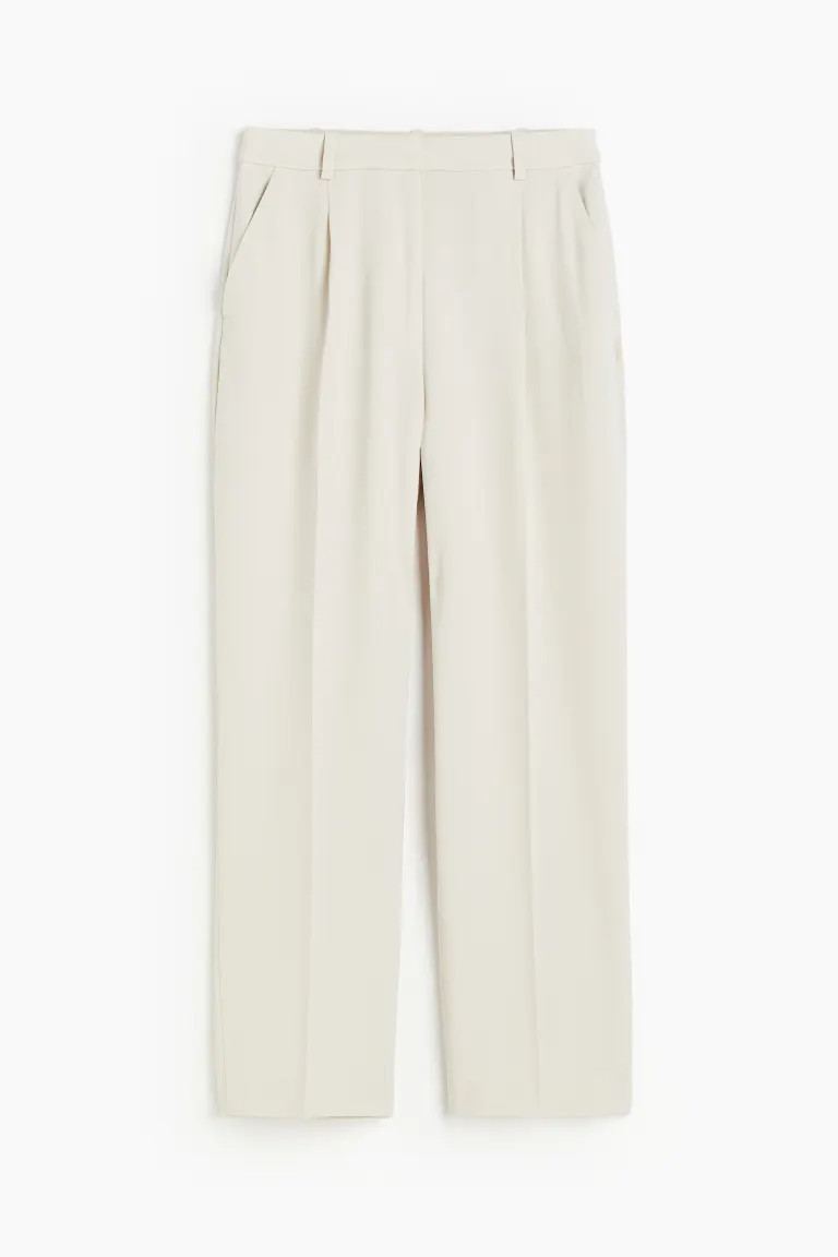 Wide crease-leg trousers | H&M (UK, MY, IN, SG, PH, TW, HK)