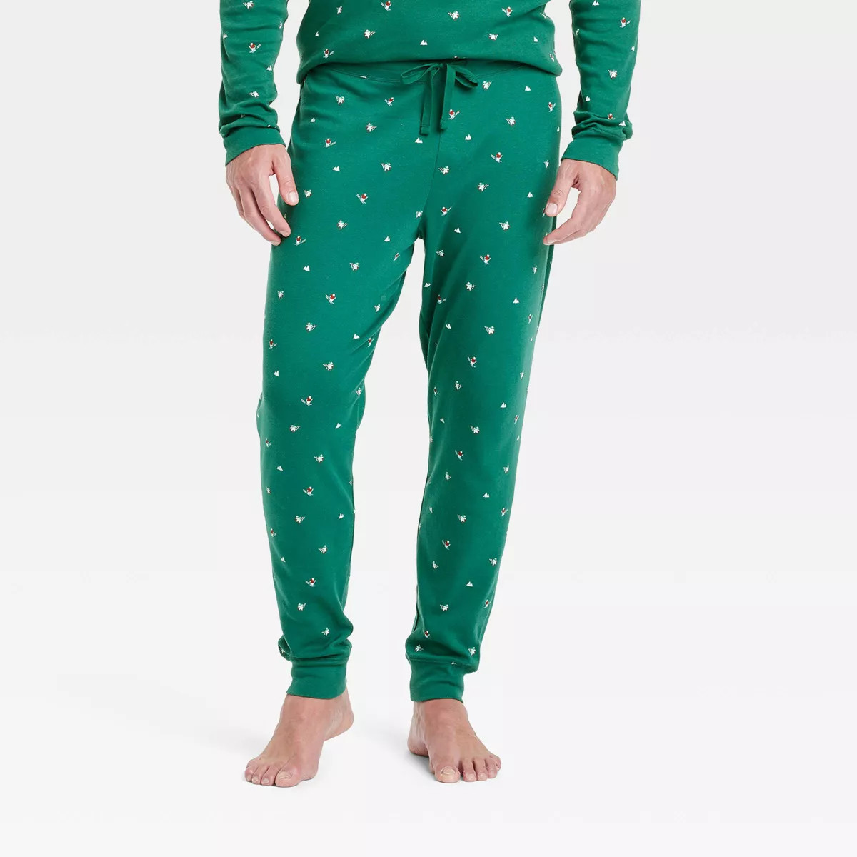 Men's Polar Bear Print Cotton Ribbed Holiday Matching Family Pajama Pants - Wondershop™ Green X... | Target