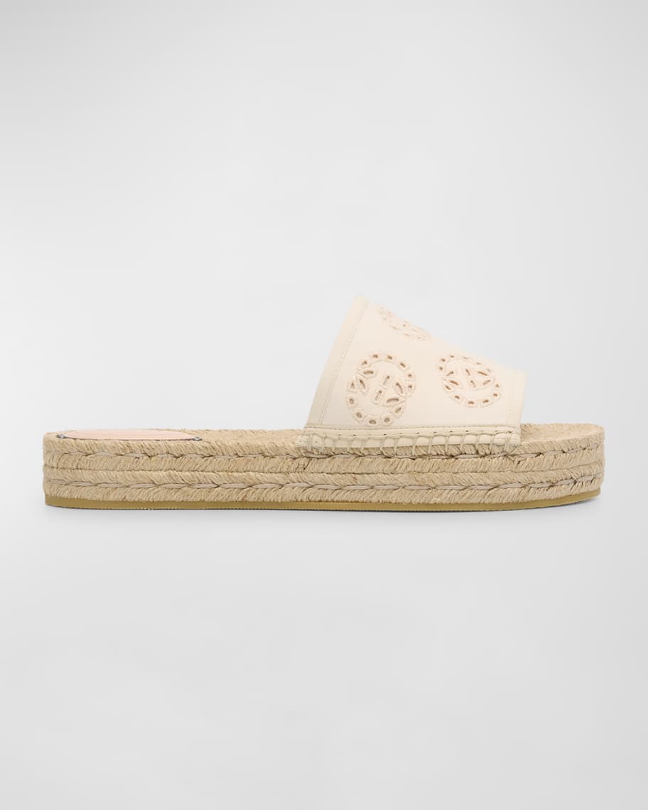 Damita GG Eyelet Espadrille Sandals | Neiman Marcus