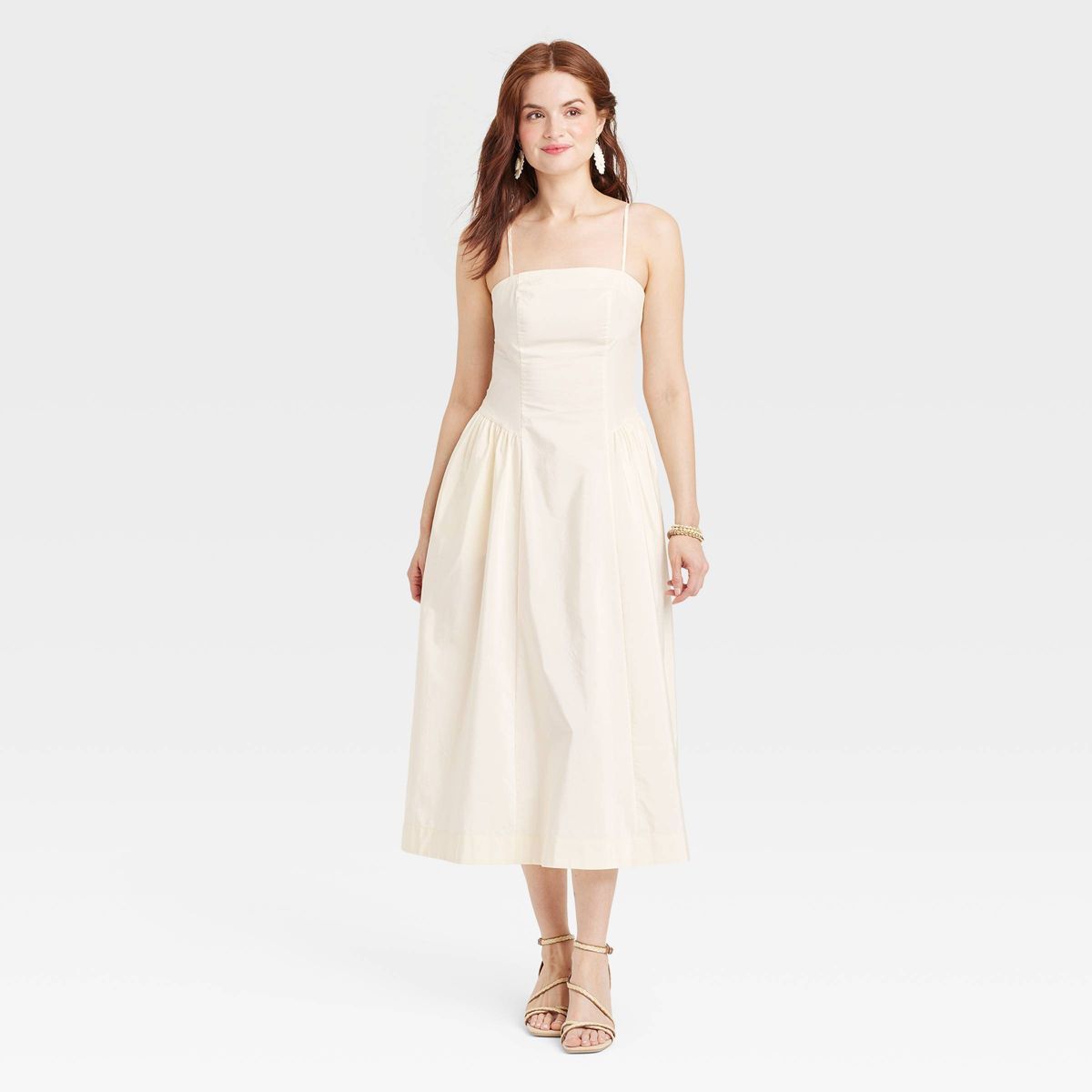 Women's Dropped Waist Midi A-Line Dress - A New Day™ | Target