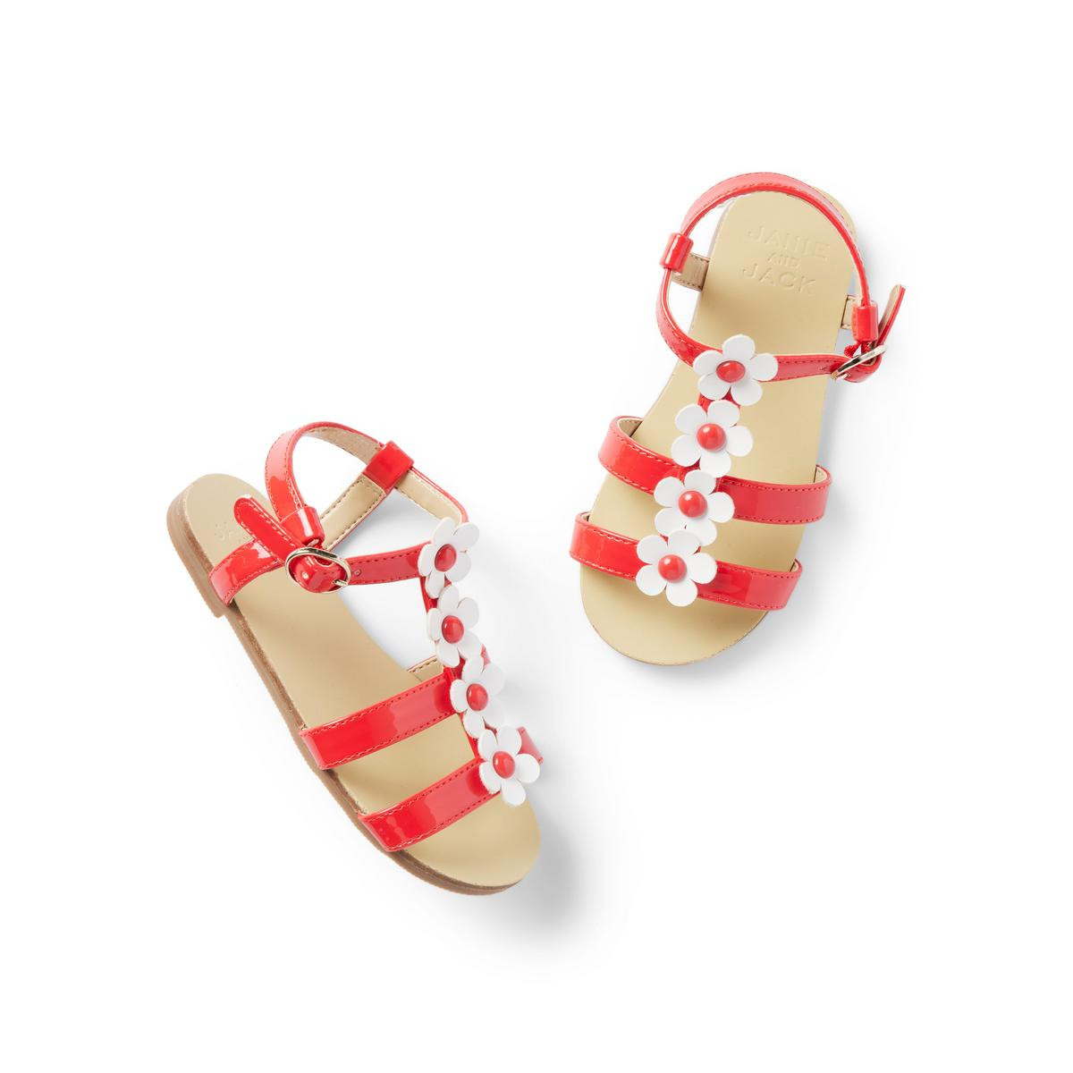 Patent Flower Sandal | Janie and Jack